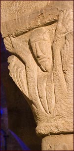 dijon france column capital in crypt
